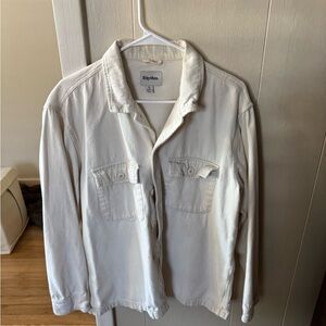 Rhythm. Men's Off-White Button Front Shirt Jacket